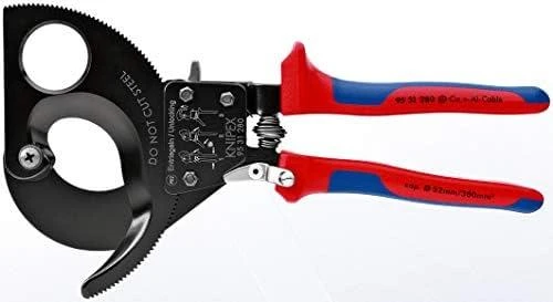 Wera Kabelių kirpimo terkšlinės žirklės Ø52mm/380mm², Knipex