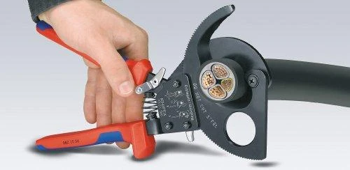 Wera Kabelių kirpimo terkšlinės žirklės Ø52mm/380mm², Knipex