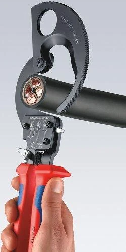 Wera Kabelių kirpimo terkšlinės žirklės Ø52mm/380mm², Knipex