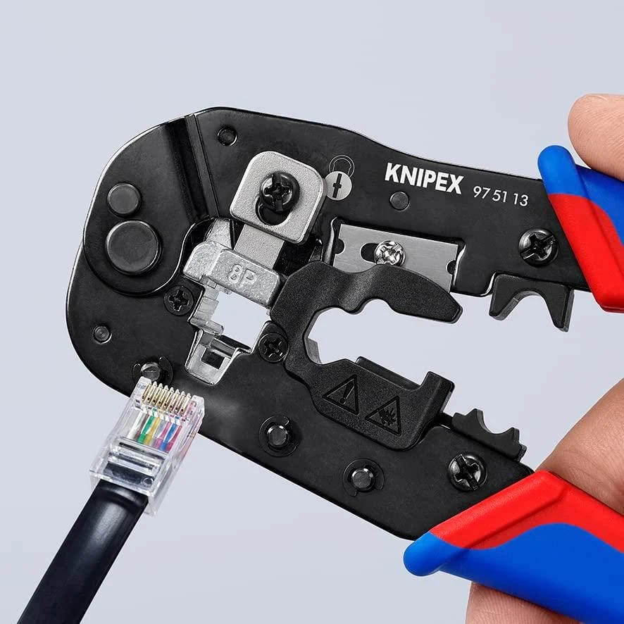 Užspaudimo replės RJ45 jungtims 97 51 13, Knipex