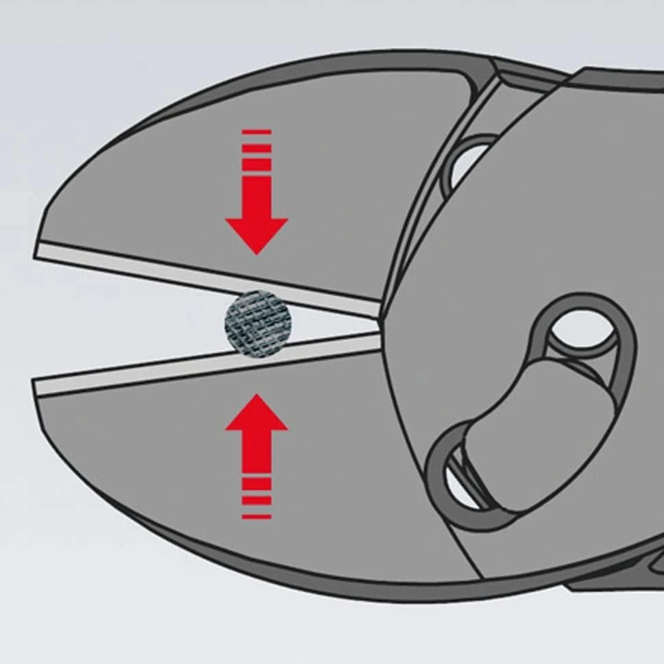 Didelės svertinės jėgos kirpimo replės KNIPEX 7372