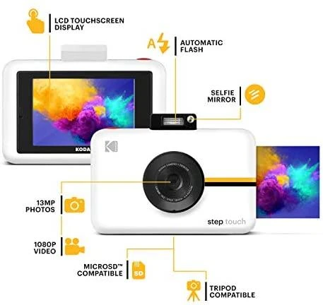 Momentinė Kamera - Kodak Step Touch 13MP Bluetooth balta