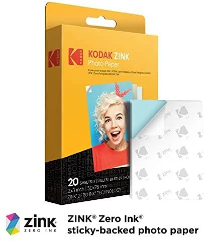 Foto popierius Kodak ZINK momentinėms nuotraukoms, 5x7.6 cm, 20 vnt.