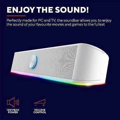 Namų kino sistema Kompiuterinė kolonėlė Trust GXT 619W THORNE, balta, 6 W