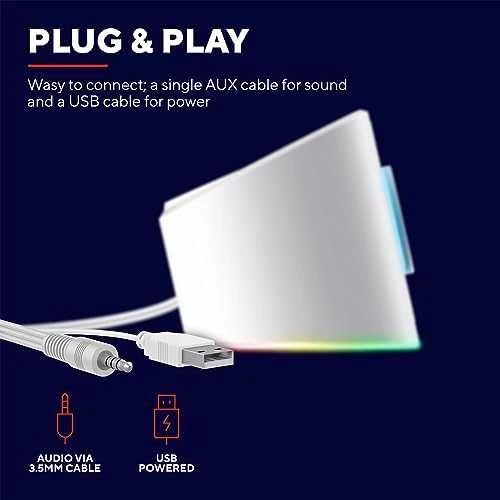 Namų kino sistema Kompiuterinė kolonėlė Trust GXT 619W THORNE, balta, 6 W