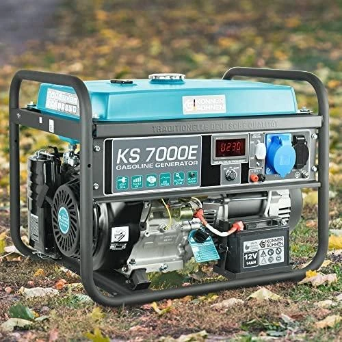 KÖNNER & SÖHNEN BENZINO GENERATORIUS 5.0kW 230V KS 7000E, ELEKTRINIS PALEIDIMAS