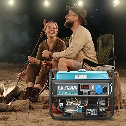 KÖNNER & SÖHNEN BENZINO GENERATORIUS 5.0kW 230V KS 7000E, ELEKTRINIS PALEIDIMAS