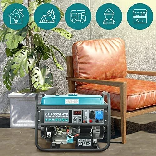 Konner & Sohnen Generatorius benzininis 5500W, KS 7000E-ATS