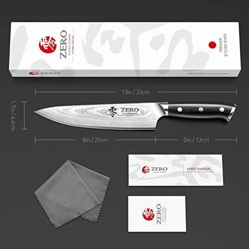 Kozygear KozyGear Premier 8'' 33cm Profi-Kochmesser Japan. Superstahl