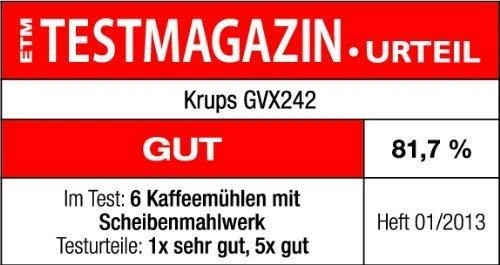 Kavamalė Grinder electric for coffee Krups GVX242 (110W, grinding, juodos spalvos, sidabrinis color)