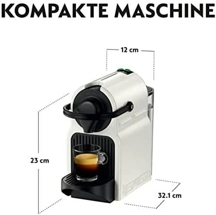 Kavos aparatas Krups XN1001 Inissia Nespresso Slėgis 19 bar, kapsulinis kavos virimo aparatas, 1260 W, Baltas