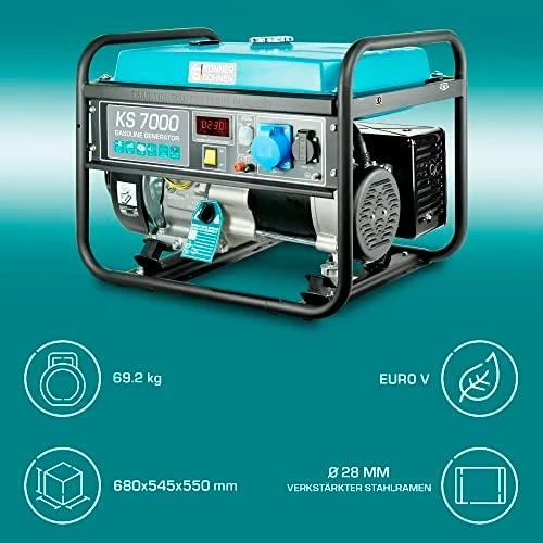 KÖNNER & SÖHNEN Benzininis generatorius 5,0 kW 230 V KS 7000