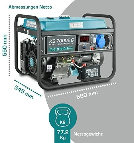 Könner & Söhnen hibridinis (benzinas/LPG) generatorius KS 7000E G