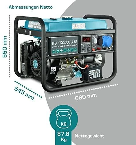 Benzininis generatorius Könner & Söhnen KS 10000E ATS
