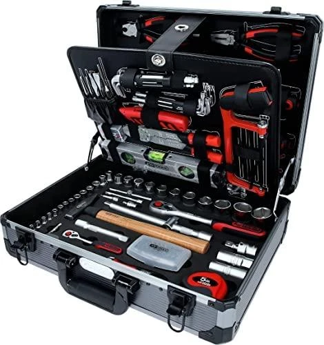 Universalus įrankių komplektas 1/4"+1/2" 127 vnt, KS Tools