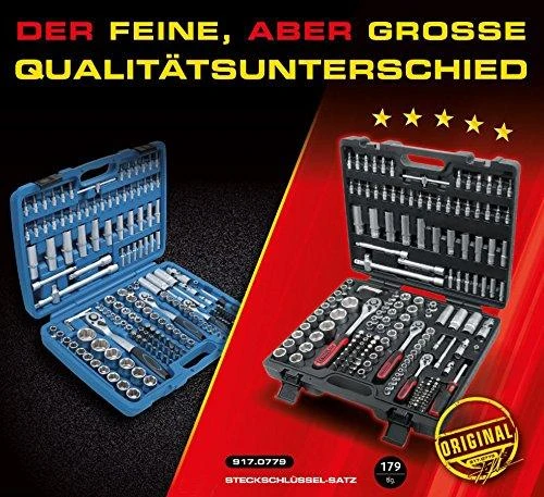Įrankių rinkinys 1/4+3/8+1/2'' 179 vnt, KS Tools