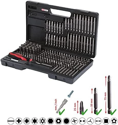 208 dalių sukimo antgalių rinkinys KS TOOLS