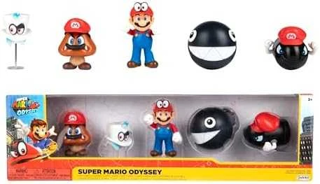 Jakks Pacific Super Mario Bros. rinkinys 5 figūrėlės 6,5 cm