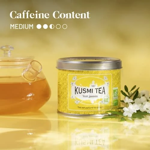 Organic žalias tea Kusmi Tea Žalias Jasmine, 90 g (in a metal tin)