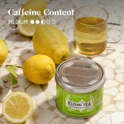 Organic žalias tea Kusmi Tea Žalias Ginger Lemon, 100 g (in a metal tin)