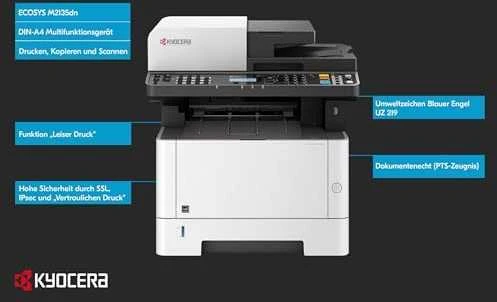 Kyocera ECOSYS M2135dn Spausdintuvas lazerinis nespalvotas MFP A4 35 ppm Tinklinis LAN USB