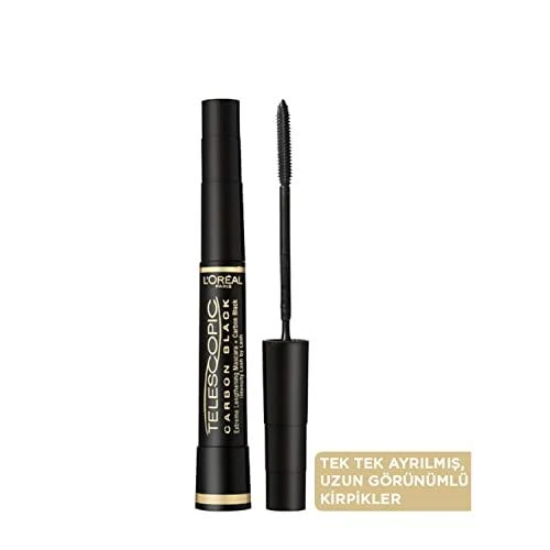 Blakstienų tušas L'Oreal Telescopic Carbon Juodas 8ml