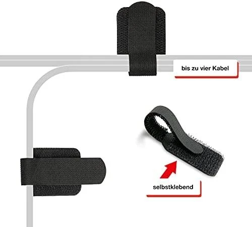 RAM Label The Cable Organizatorius ETIKETĖLĖKITE KABELĮ Velcro Juodas 50 vnt (PRO 3110)