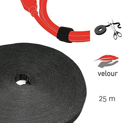 Label The Cable PAŽYMĖKITE THE CABLE PRO Roll Dual Velcro ritinėlis 25m - juodas
