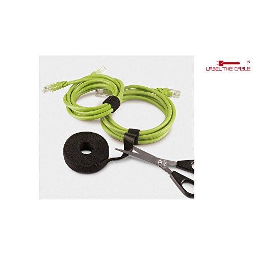 Label The Cable PAŽYMĖKITE THE CABLE PRO Roll Dual Velcro ritinėlis 25m - juodas