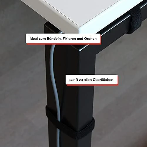 LABEL THE CABLE Dual Velcro Roll 3m - juodos spalvos
