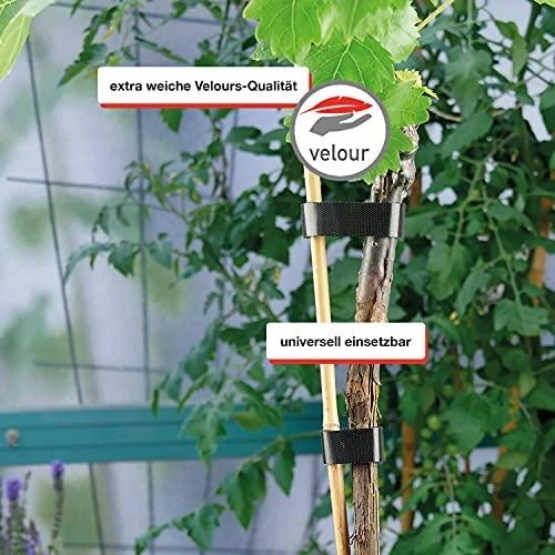 LABEL THE CABLE Dual Velcro Roll 3m - juodos spalvos