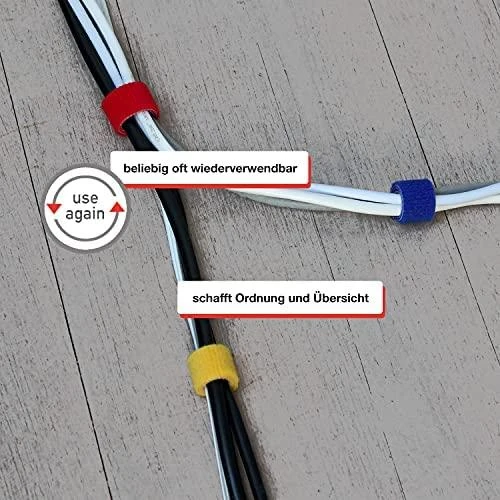 Dvipusė lipni juosta su lipnia juosta „LABEL THE CABLE“ ritinėlis, 4 x 1 m, įvairių spalvų