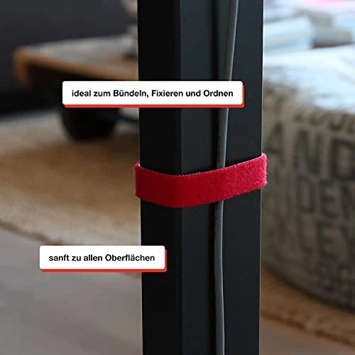 Dvipusė lipni juosta su lipnia juosta „LABEL THE CABLE“ ritinėlis, 4 x 1 m, įvairių spalvų
