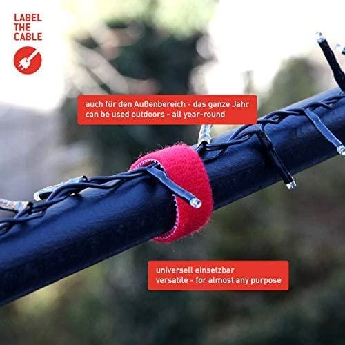 Dvipusė lipni juosta su lipnia juosta „LABEL THE CABLE“ ritinėlis, 4 x 1 m, įvairių spalvų