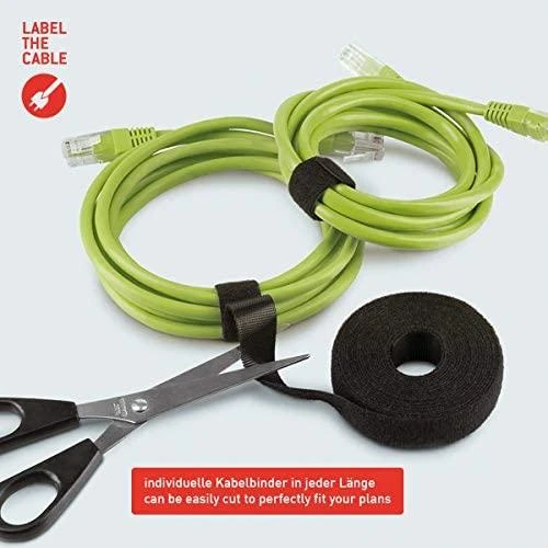 Dvipusė lipni juosta su lipnia juosta „LABEL THE CABLE“ ritinėlis, 4 x 1 m, įvairių spalvų