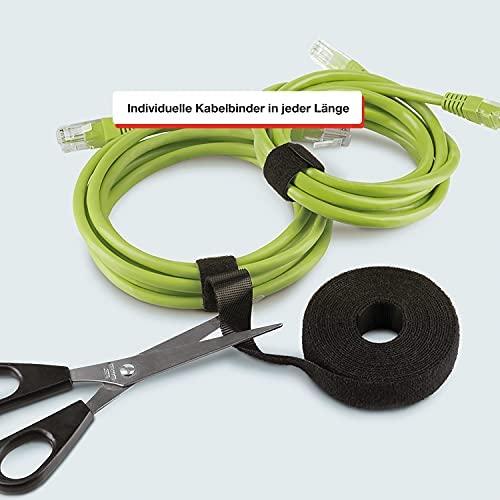 Label The Cable PAŽYMĖKITE THE CABLE PRO Roll Dual Velcro ritinėlis 25m - juodas