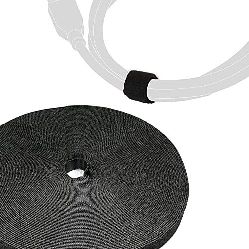 Label The Cable PAŽYMĖKITE THE CABLE PRO Roll Dual Velcro ritinėlis 25m - juodas