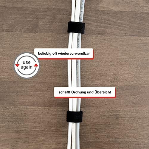 Label The Cable PAŽYMĖKITE THE CABLE PRO Roll Dual Velcro ritinėlis 25m - juodas