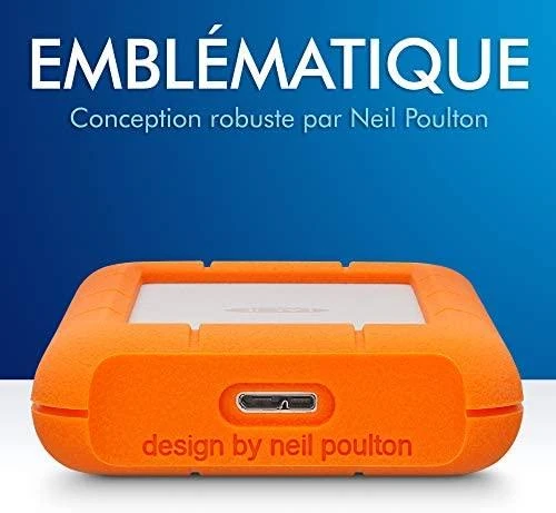 Kietasis diskas Išorinis diskas LaCie Rugged Mini 2.5'' 1TB USB3, Atsparus sukrėtimams
