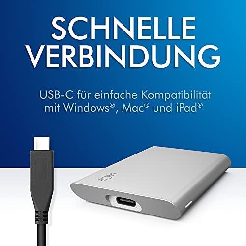Kietasis diskas LaCie išorinis nešiojamas SSD v2 (2,5 colio / 1 TB / USB 3.1 C tipo)
