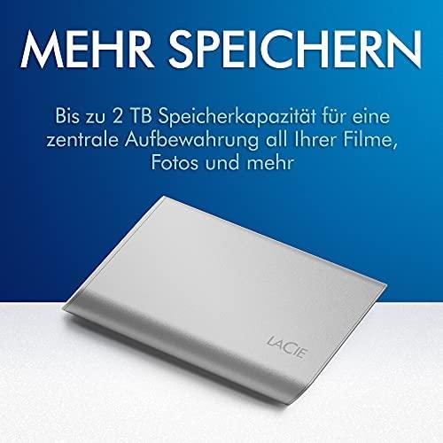 Kietasis diskas LaCie išorinis nešiojamas SSD v2 (2,5 colio / 1 TB / USB 3.1 C tipo)