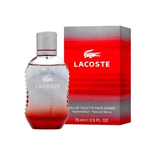 Lacoste Raudona EDT tualetinis vanduo vyrams, 75 ml