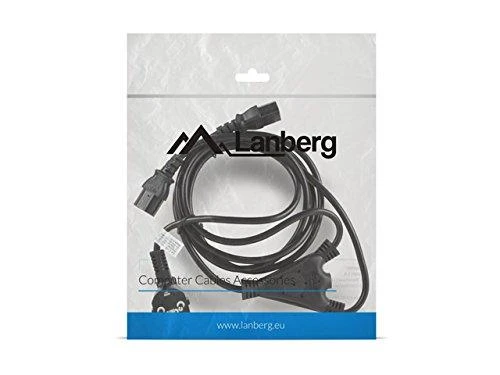 LANBERG CA-C13C-13CC-0018-BK maitinimo kabelis Y 2 maitinimo šaltiniai 1,8 m
