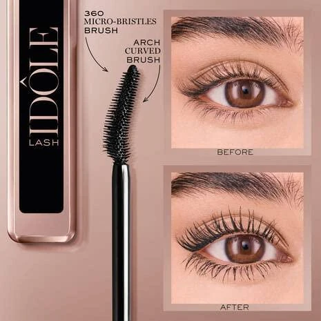 Lancome Lash Idole Atsparus vandeniui Blakstienų tušas #01 Glossy Juodas, 8 ml