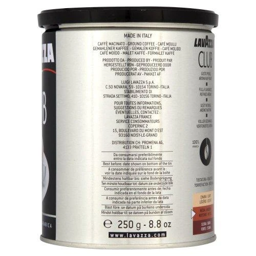 Objektyvas Kava Lavazza Club Espresso, skardinėje dėžutėje, 250g