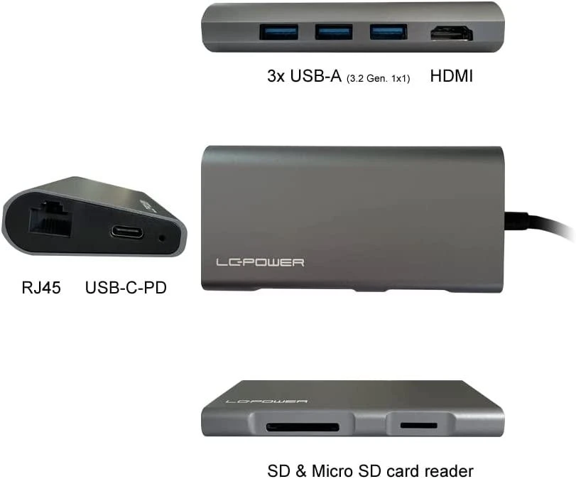 HUB USB LC-Power USB šakotuvas LC-HUB-MULTI-5