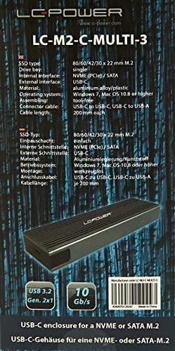 M.2 LC-M2-C-MULTI-3 LC-Power USB3.2 M.2 SSD plokštė (NVMe ir SATA)