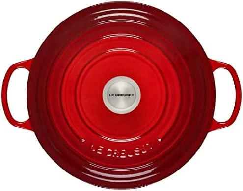 Virtuvės Indai - Le Creuset Signature Keptuvė 28cm Apvalus Ketaus Vyšninė Raudona