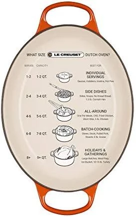 Le Creuset Puodas Signature ovalus 29 cm orkaitės raudonas
