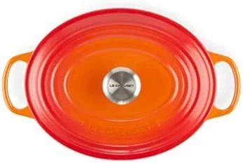 Le Creuset Puodas Signature ovalus 29 cm orkaitės raudonas